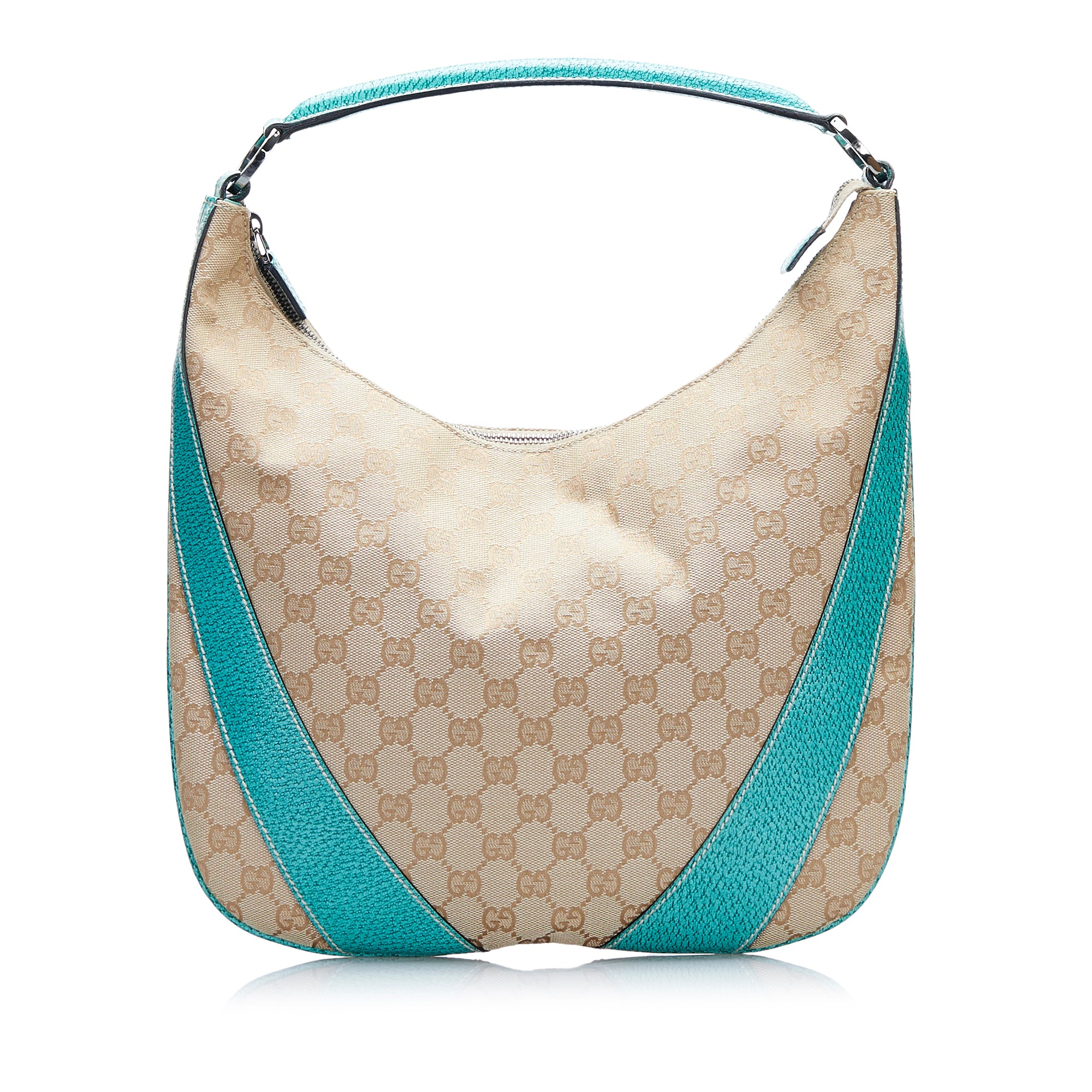 Gucci Turquoise Leather New Jackie Medium Hobo Bag Gucci