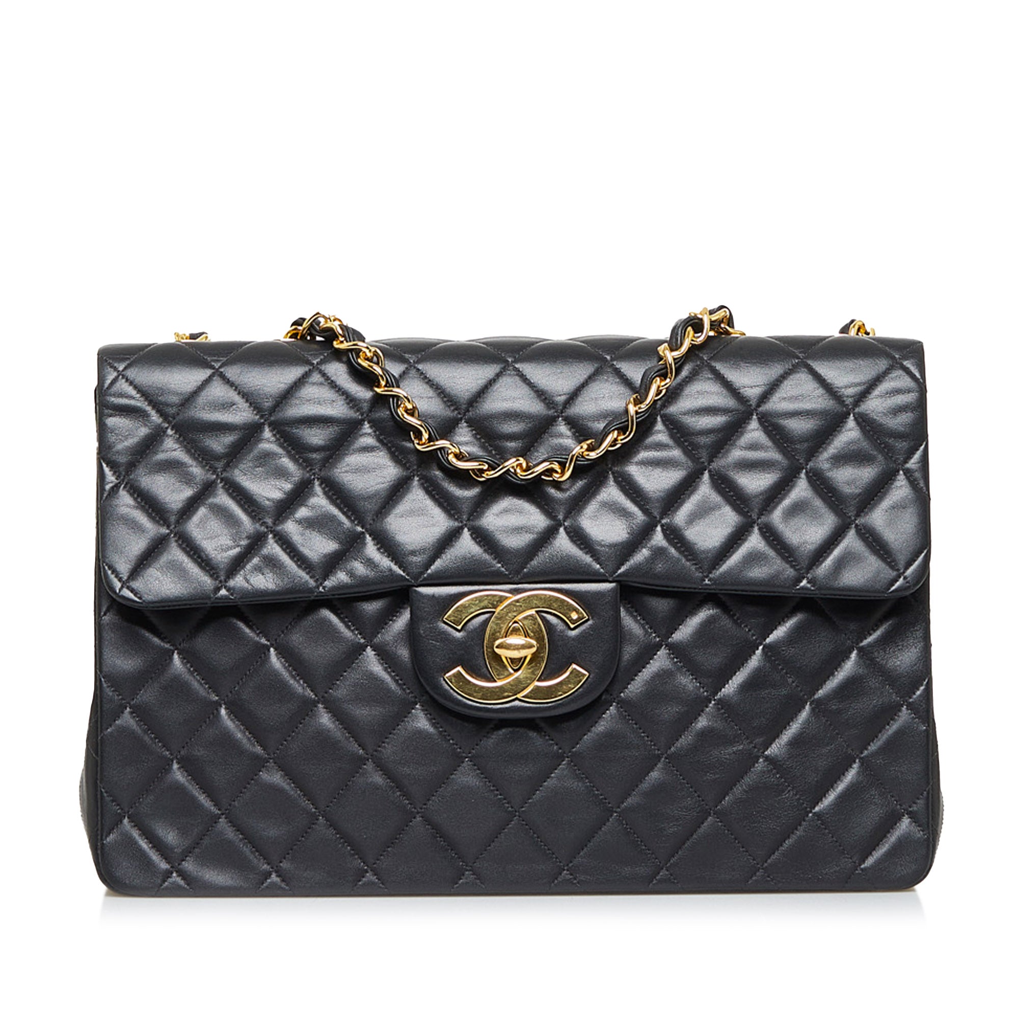 Chanel Classic Jumbo Single Flap Bag - Black Shoulder Bags, Handbags -  CHA800072