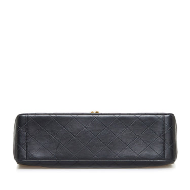 Black Chanel Maxi Classic Lambskin Single Flap Shoulder Bag - Designer Revival