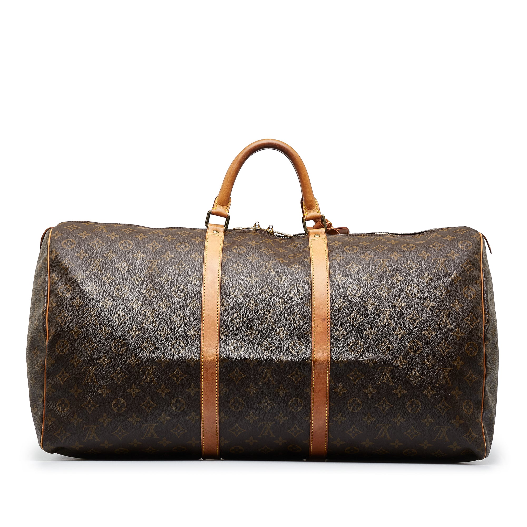 Keepall leather travel bag Louis Vuitton Brown in Leather - 31673807