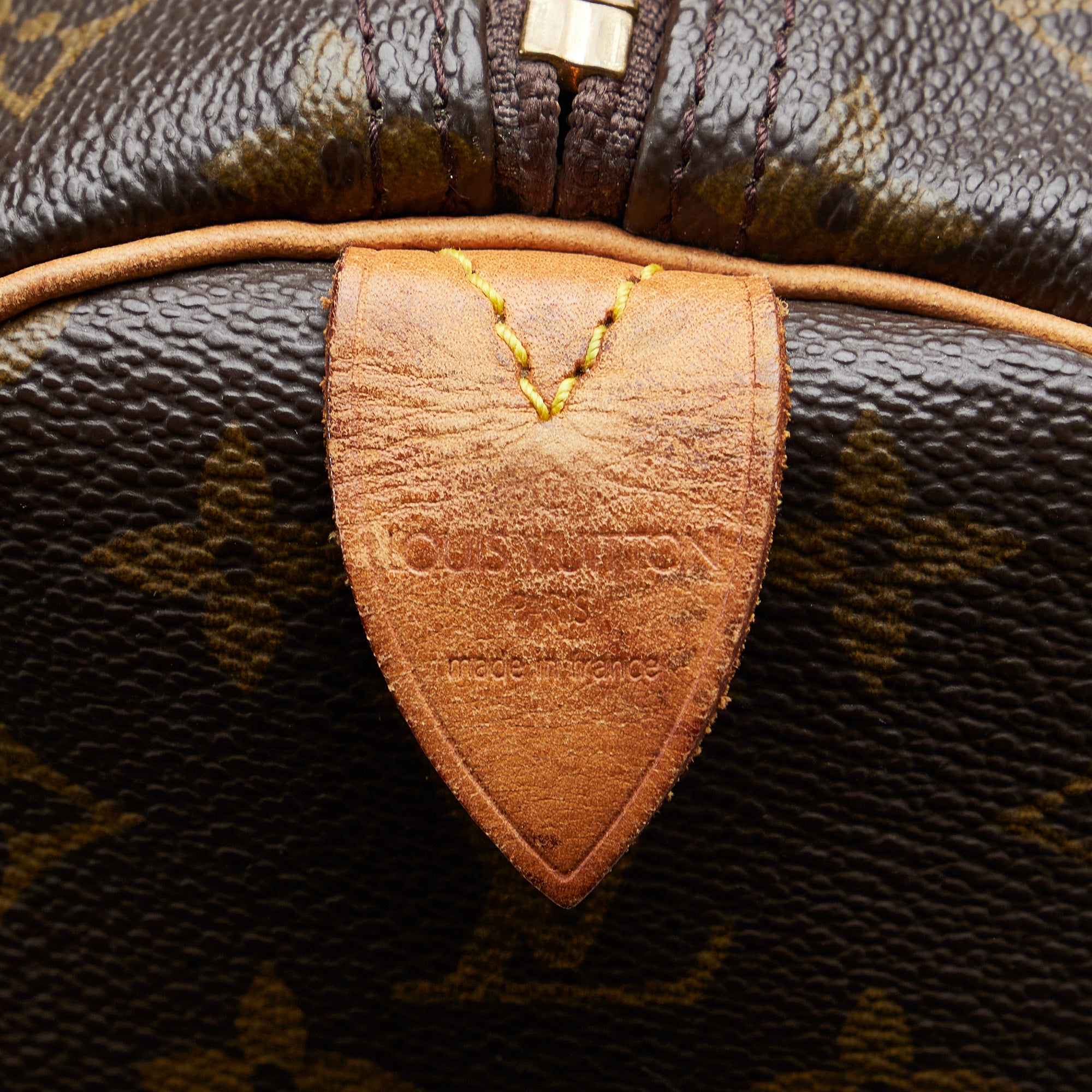 Keepall cloth travel bag Louis Vuitton Brown in Cloth - 31023263