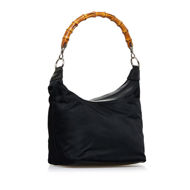 Black Gucci Bamboo Shoulder Bag - Designer Revival