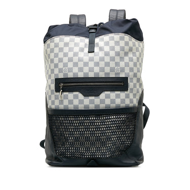 White Louis Vuitton Damier Azur Coastline Matchpoint Backpack - Designer Revival