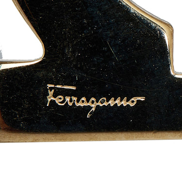 Gold Ferragamo Gancini Scarf Ring - Designer Revival
