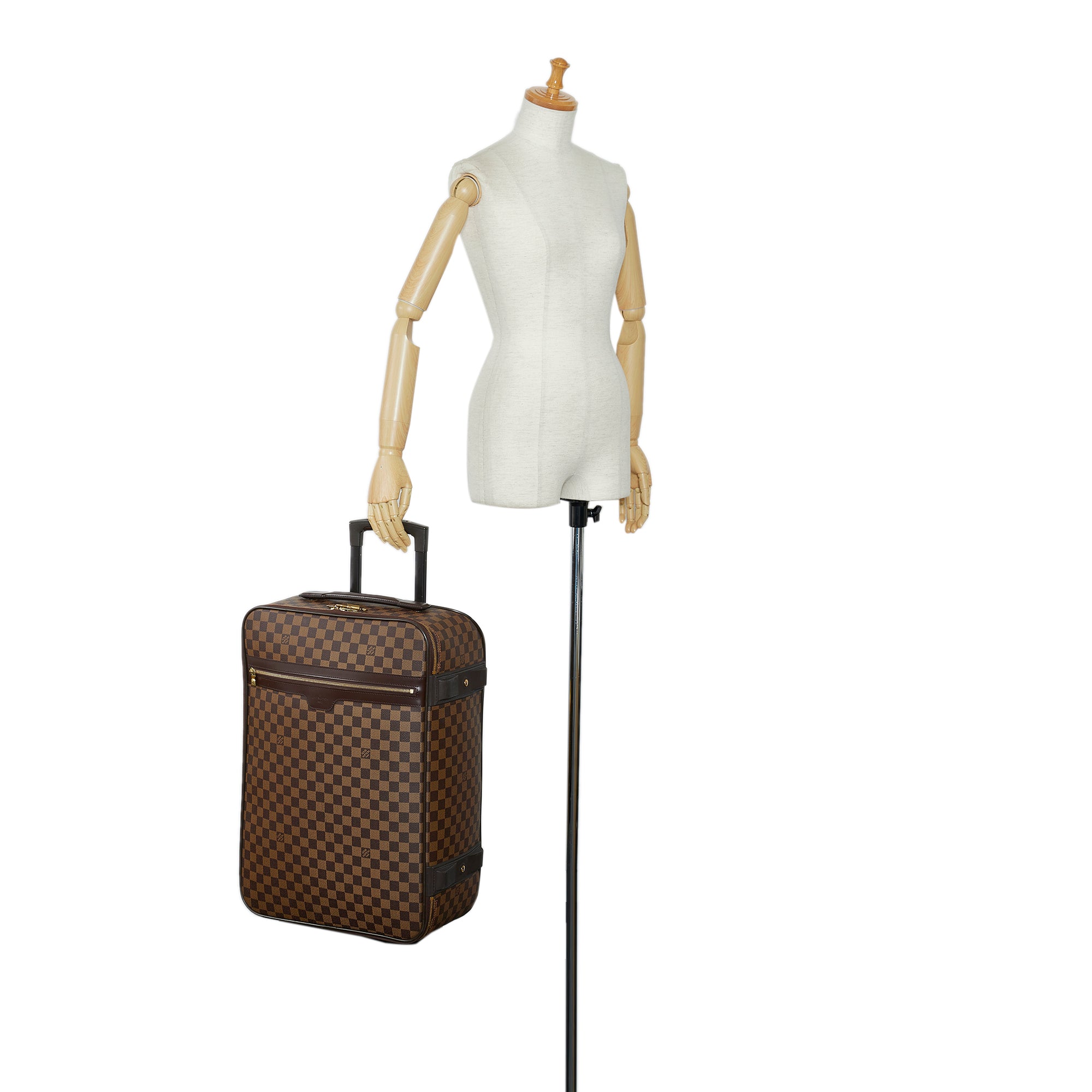 Brown Louis Vuitton Damier Ebene Pegase 60 Travel Bag – Designer