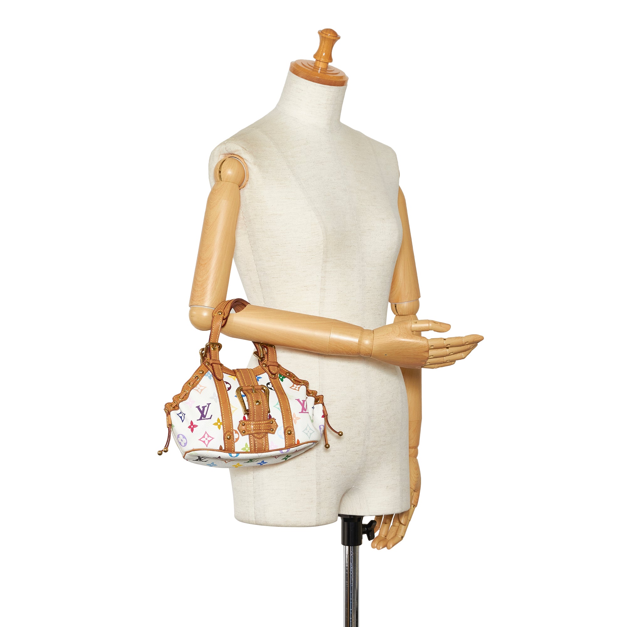 Theda handbag Louis Vuitton White in Fur - 31212757