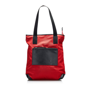 Red Gucci Nylon Tote Bag - Designer Revival
