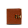 Brown Ferragamo Gancio Leather Small Wallet - Designer Revival