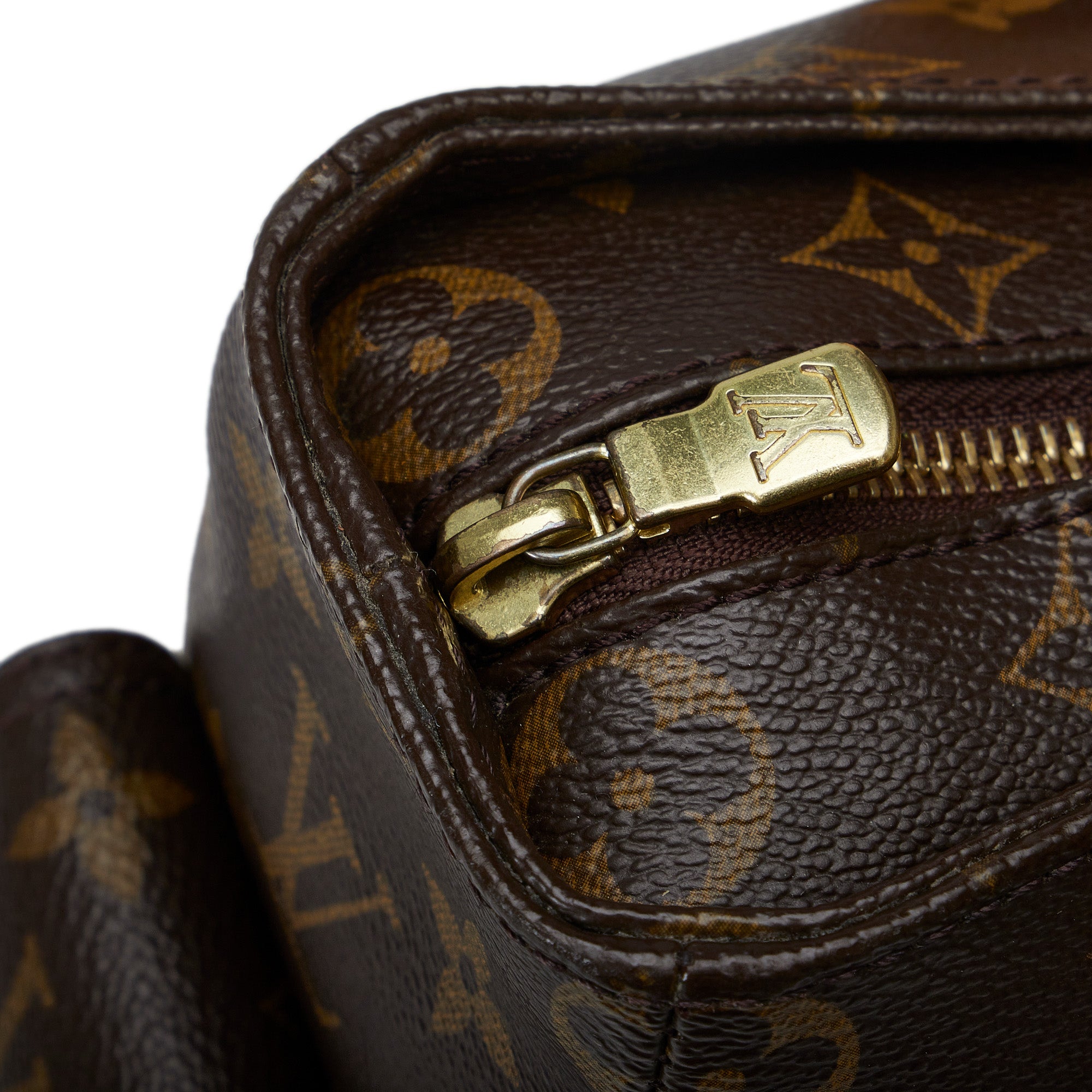 Multipli cité cloth handbag Louis Vuitton Brown in Cloth - 13219325