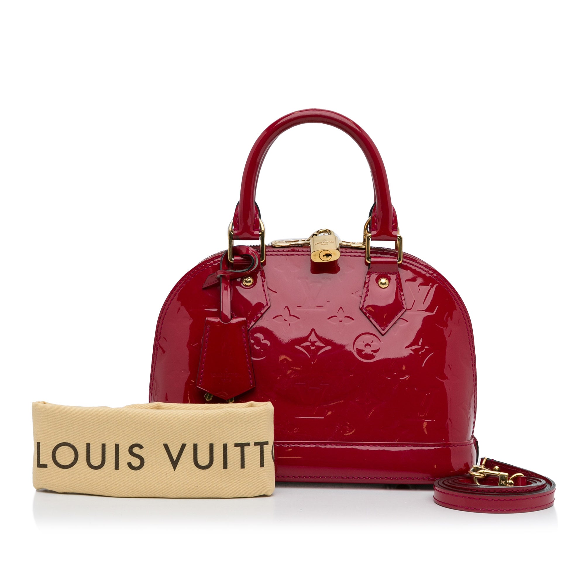 Louis Vuitton - Authenticated Alma BB Handbag - Leather Black Plain For Woman, Very Good condition