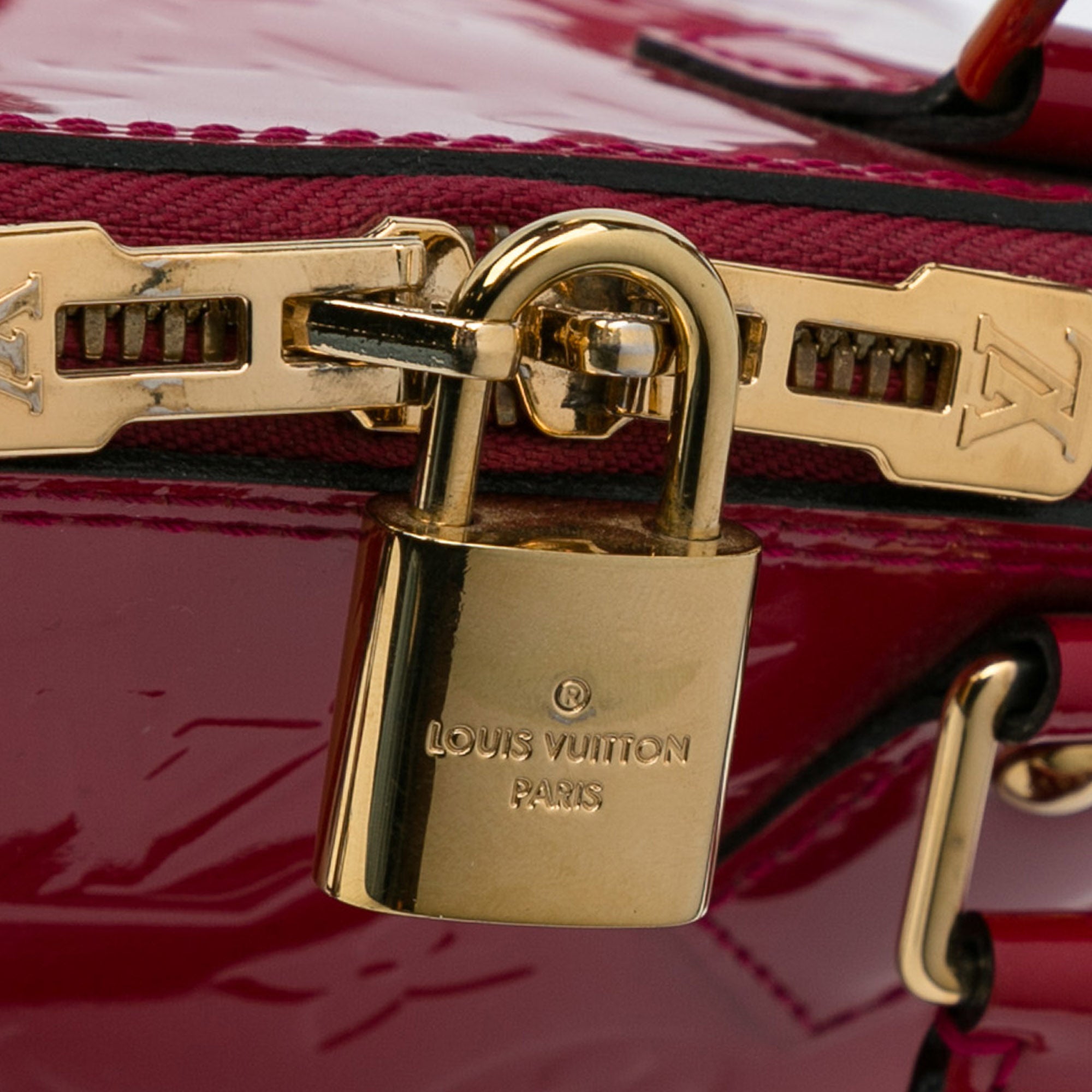 Louis Vuitton Red Monogram Vernis Alma BB Bag – STYLISHTOP