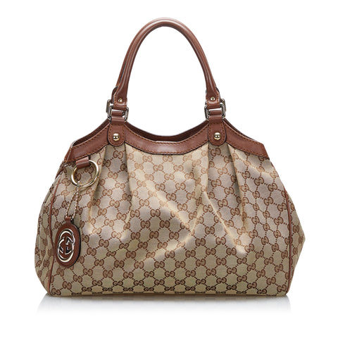 Brown Gucci GG Canvas Sukey Tote Bag