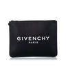 Black Givenchy Logo Leather Clutch Bag - Designer Revival