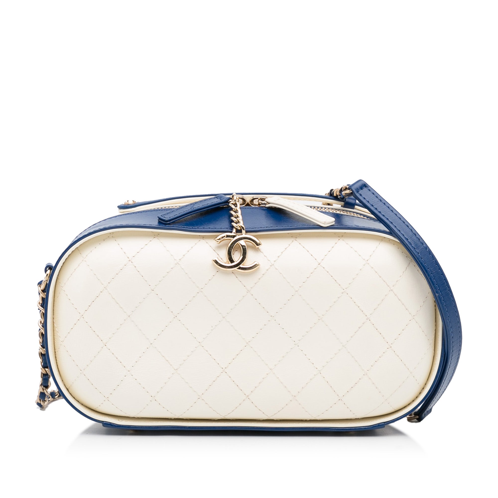 White Chanel Quilted Leather Satchel – Designer Revival