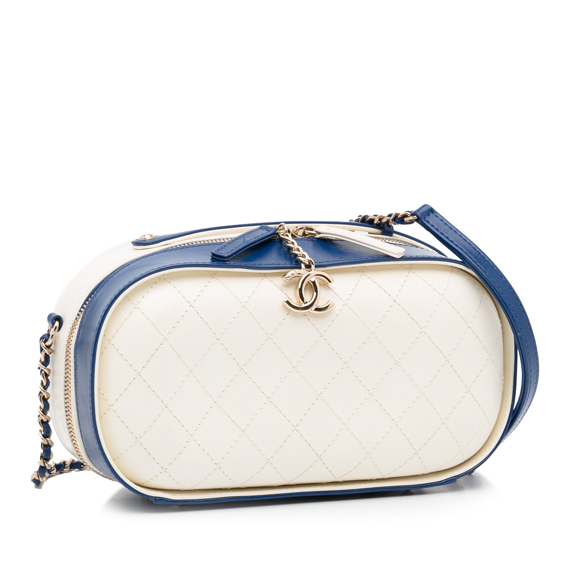 White Chanel Quilted Leather Satchel – Designer Revival