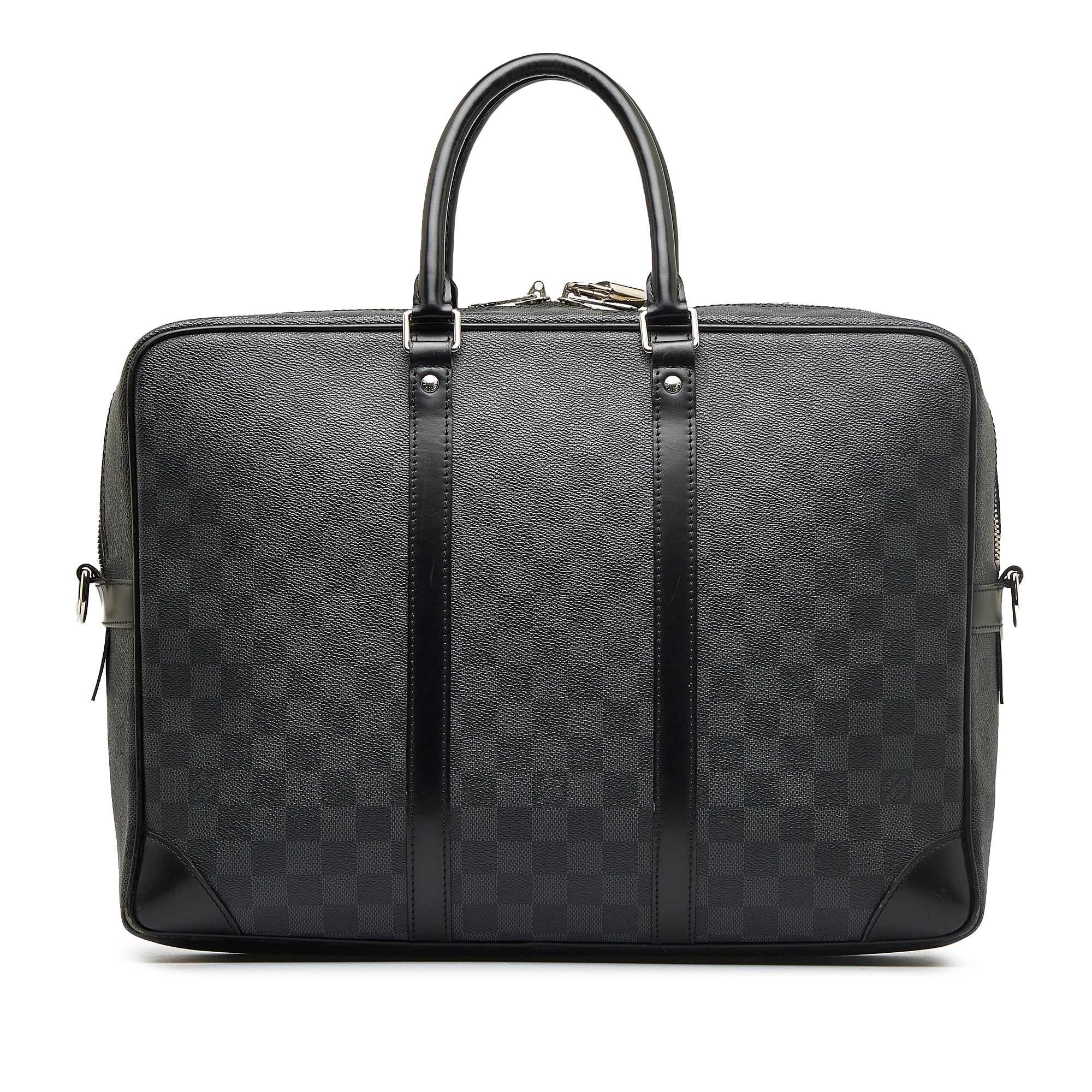 Porte documents voyage leather bag Louis Vuitton Multicolour in