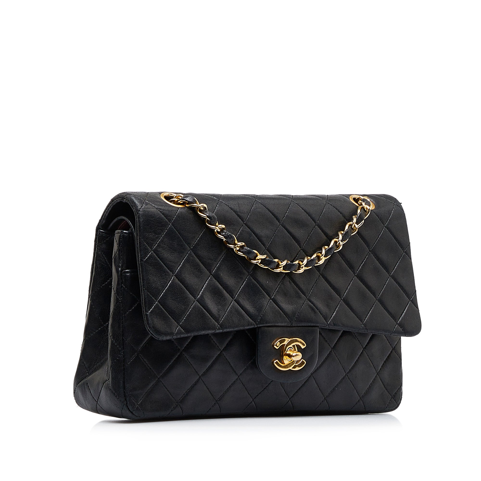 Black Chanel chez Medium Classic Lambskin Double Flap Shoulder Bag, chanel  chez chocolat watch in stainless steel