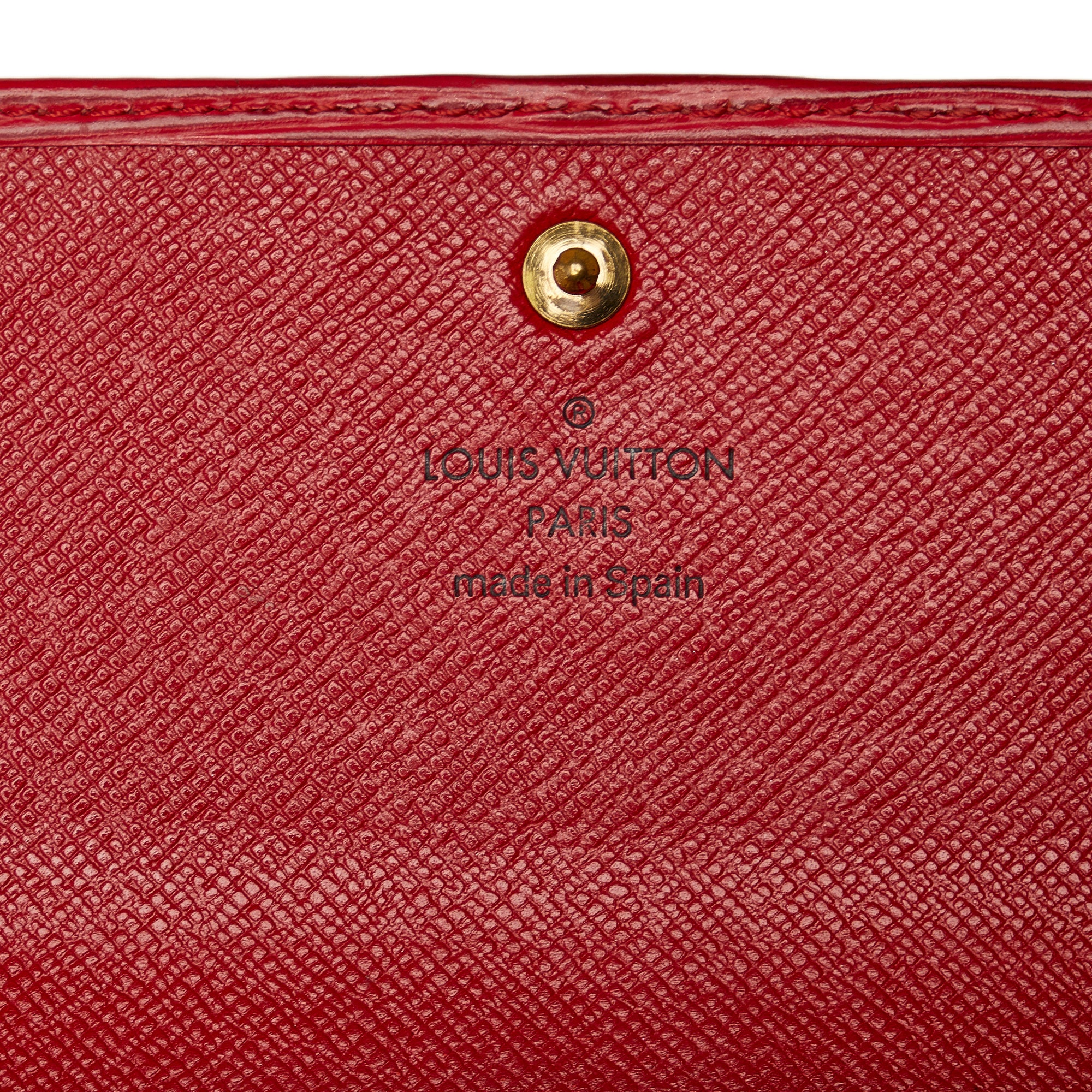 Red Louis Vuitton Epi Portefeuille Sarah Long Wallet – Designer Revival
