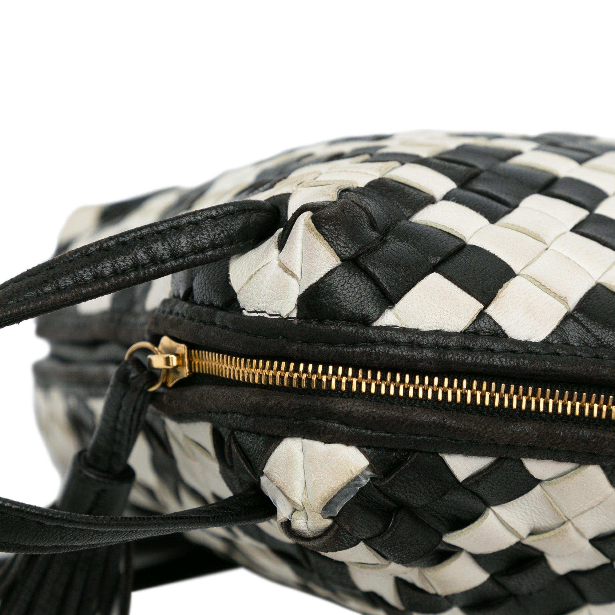 Bottega Veneta Nodini Small Crossbody Bag Black Intrecciato Leather