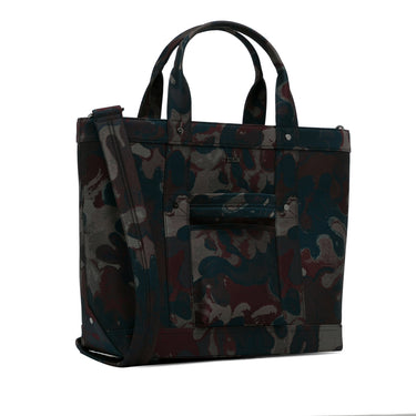 Brown Dior x Peter Doig Camouflage Satchel - Designer Revival