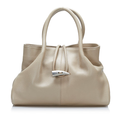 Brown Burberry Leather Tote