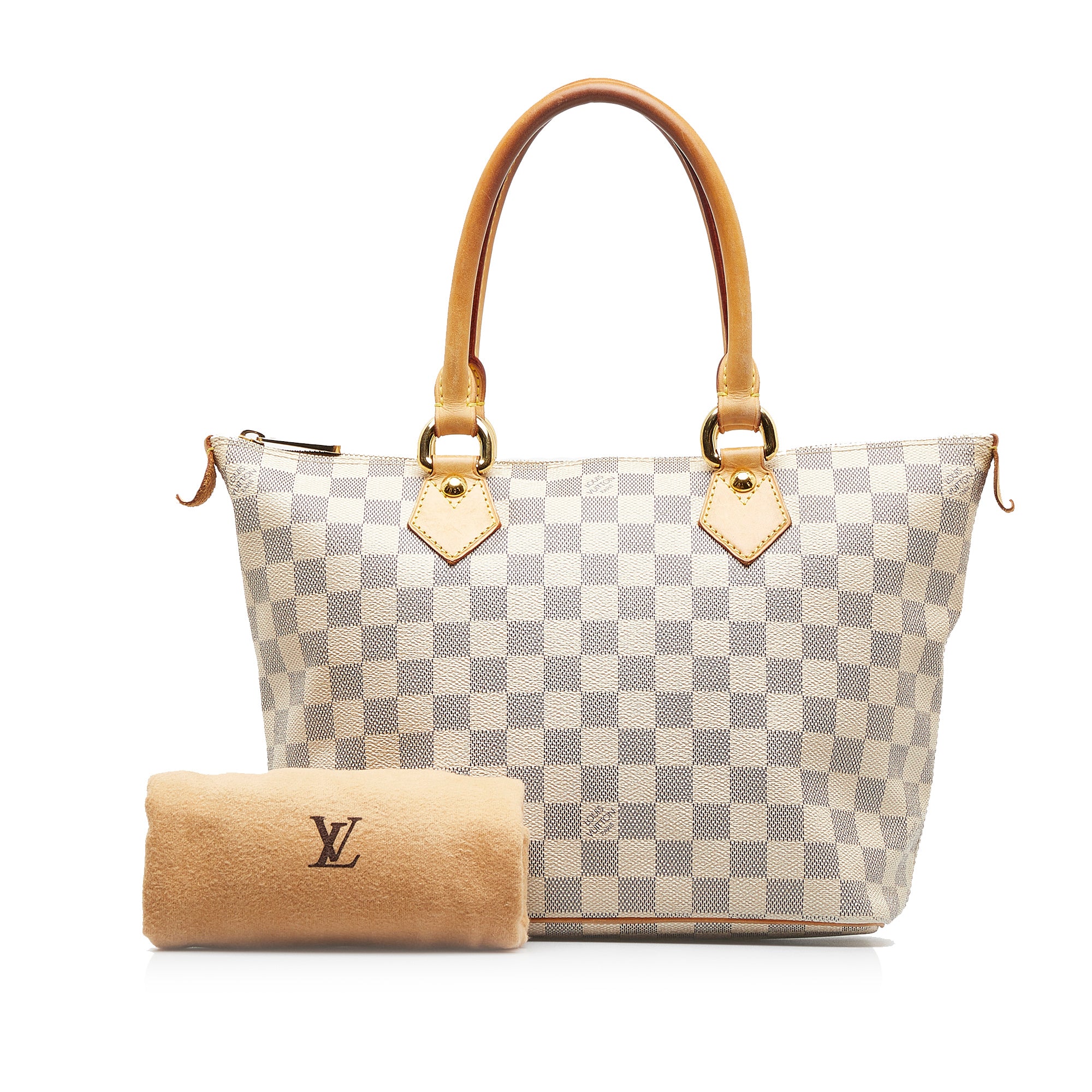 How to Spot Authentiv Louis Vuitton White Damier Azur Berkeley Handbag 