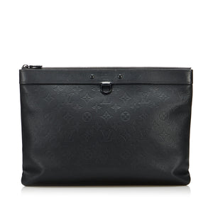 Louis Vuitton, Accessories, Louis Vuitton Discovery Pochette Monogram  Shadow Leather Pm Black