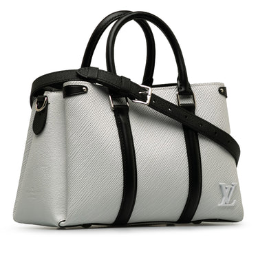 White Louis Vuitton Epi Soufflot BB Satchel - Designer Revival