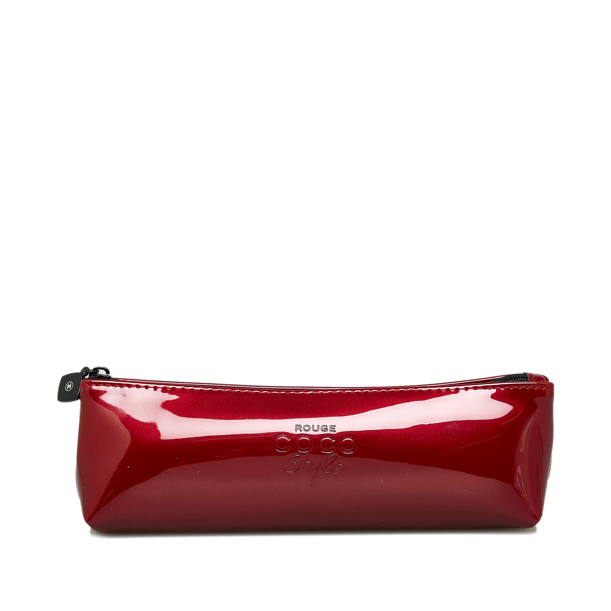 chanel red cosmetic bag