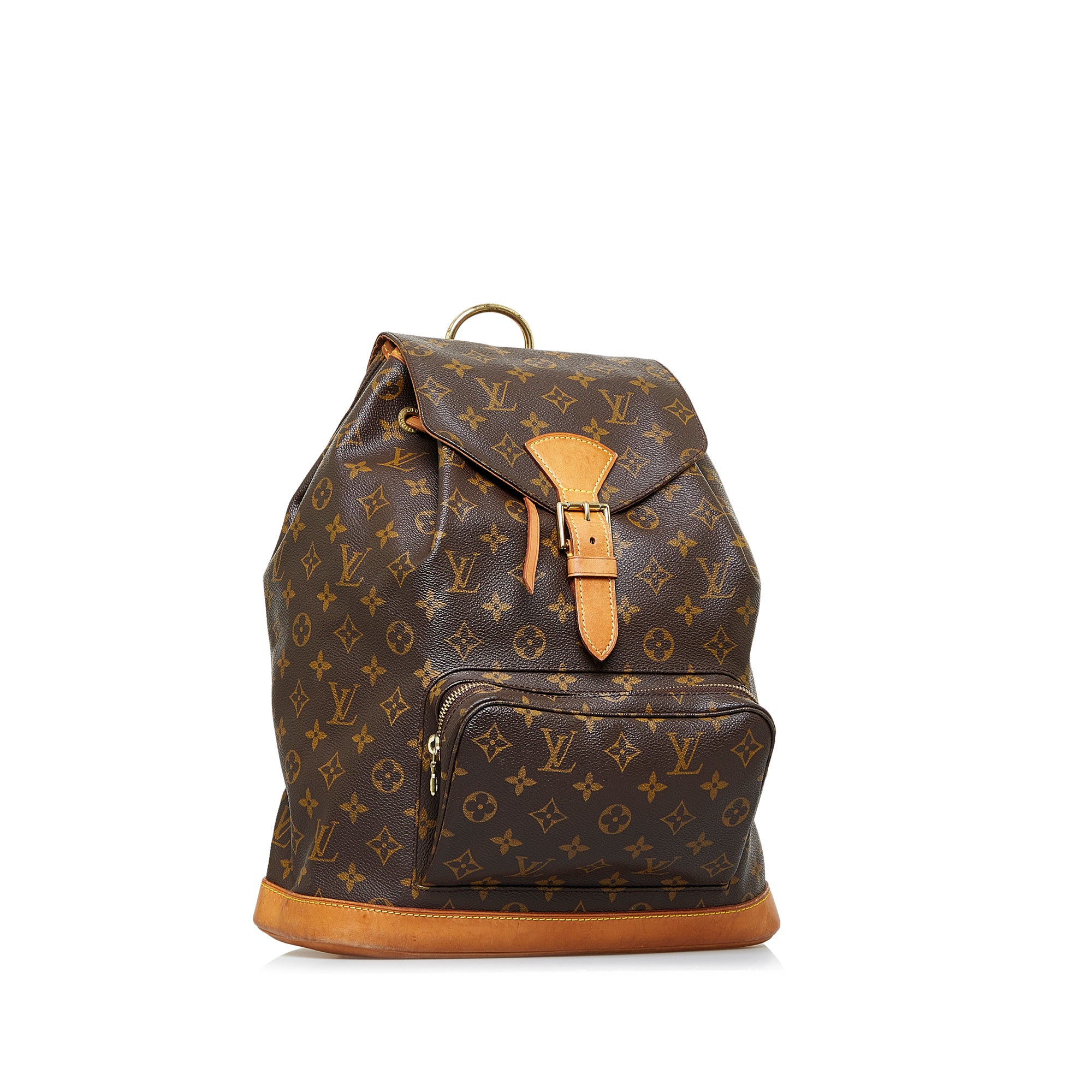 Louis Vuitton Montsouris Gm Canvas Backpack Bag (pre-owned) in Black
