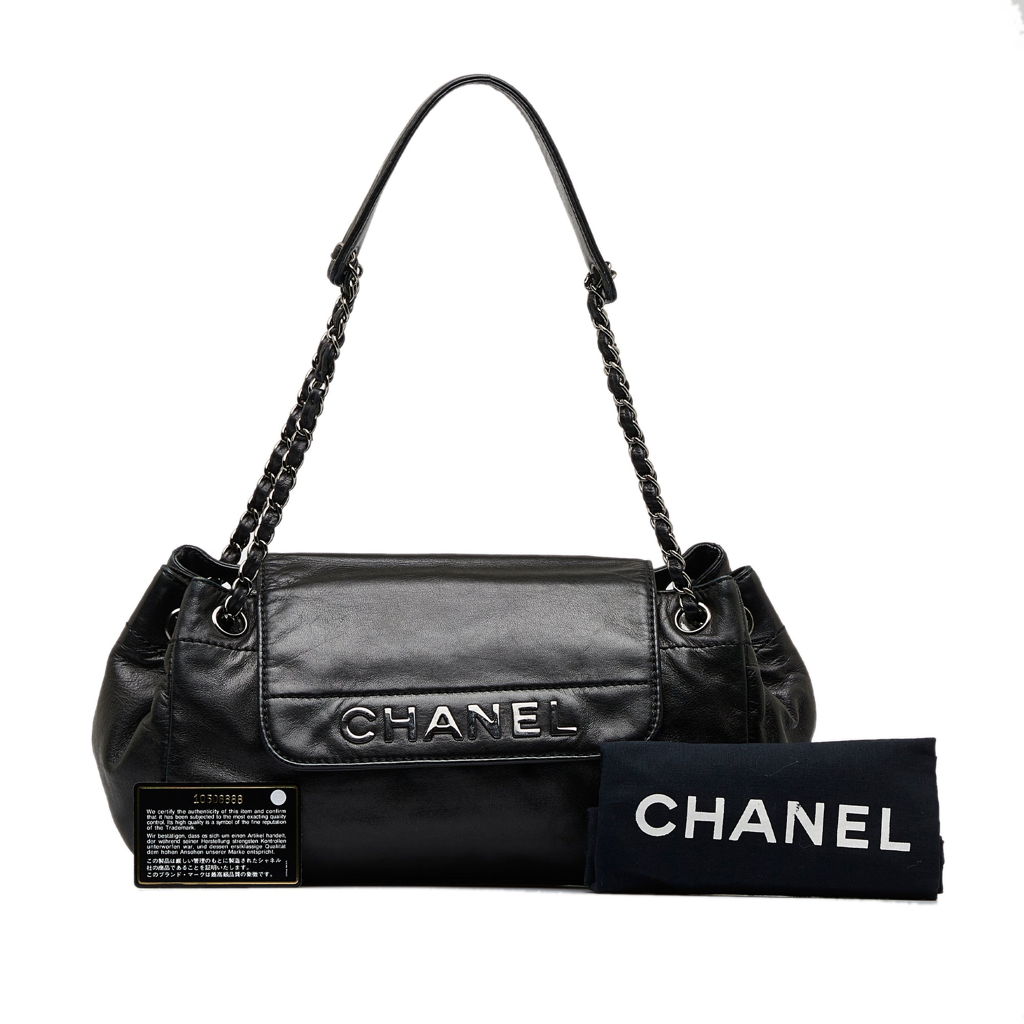 Black Chanel Rock 'n Chic Accordion Flap Bag - Designer Revival