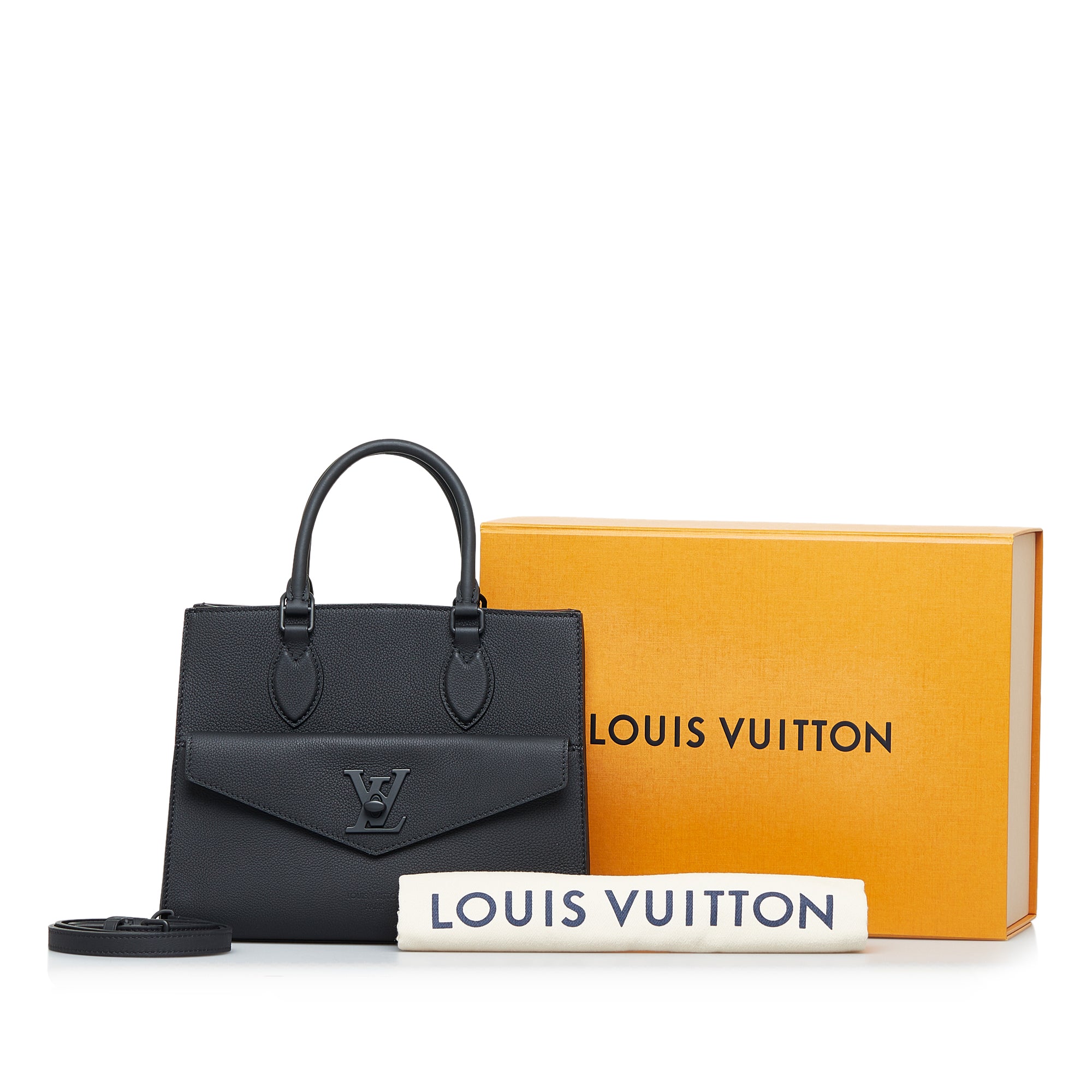 Black Louis Vuitton Lockme Tote PM Satchel