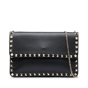 Black Valentino Rockstud Wallet on Chain Crossbody Bag - Designer Revival