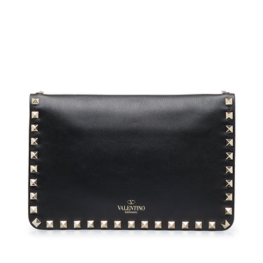 Black Valentino Rockstud Wallet on Chain Crossbody Bag - Designer Revival