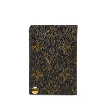 Brown Louis Vuitton Monogram Porte-Cartes Credit Pression Card Holder - Atelier-lumieresShops Revival