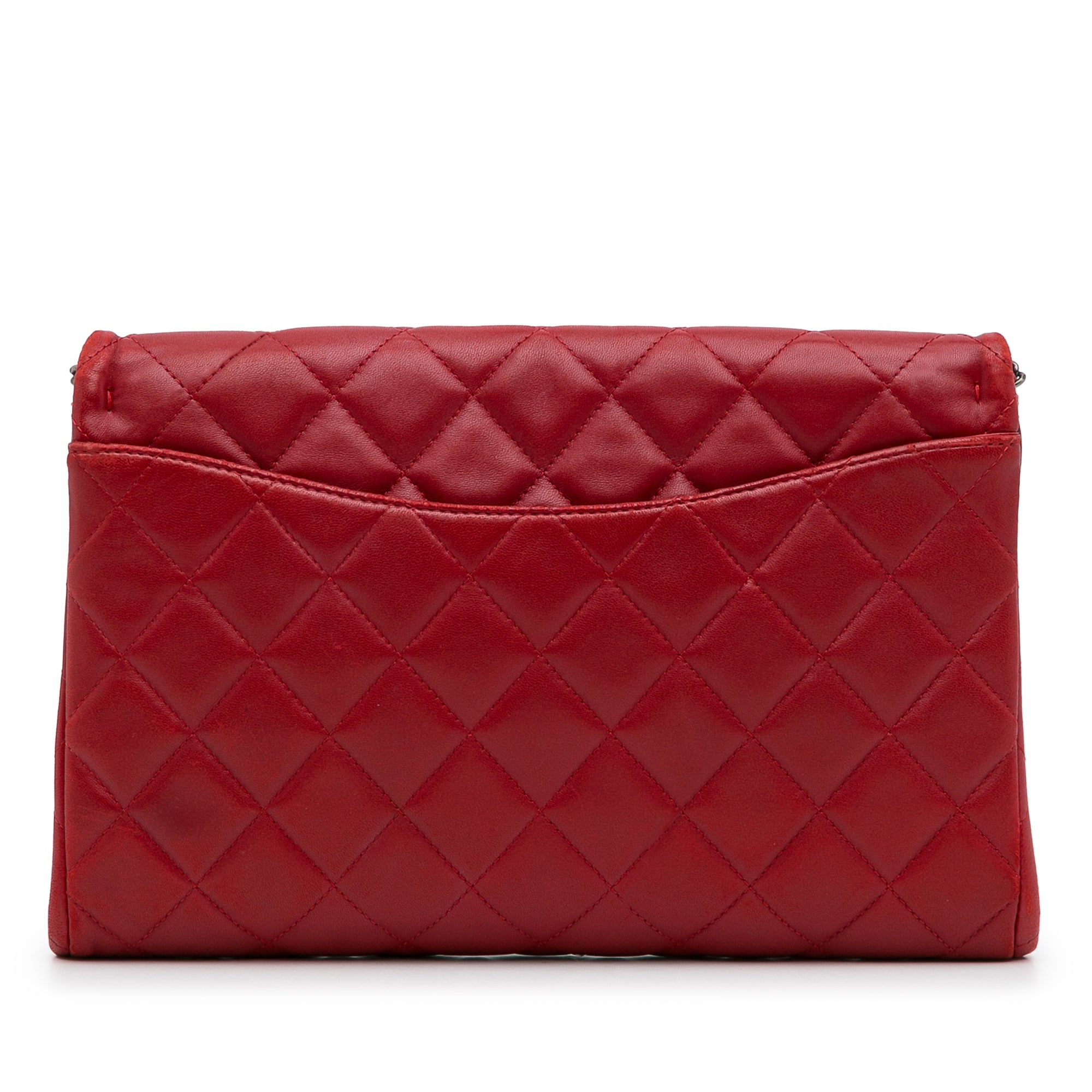 Chanel Classic Flap Chain Clutch Red