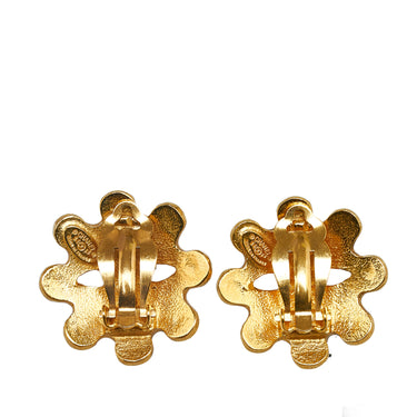 Gold Chanel CC Clip-on Earrings