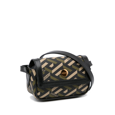 Black Versace La Greca Crossbody Bag - Designer Revival
