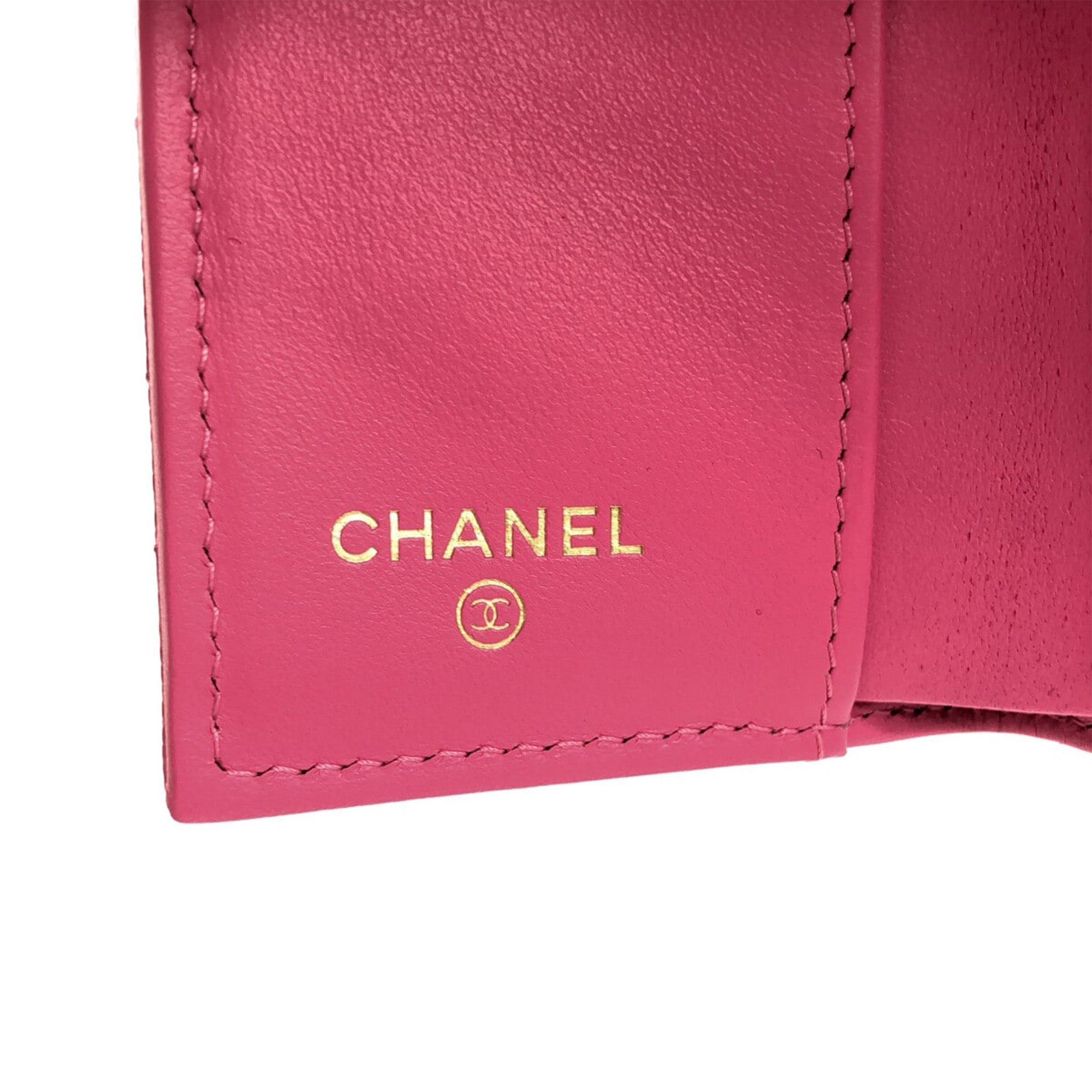 Pink Chanel CC Caviar Leather Wallet, 127-0Shops Revival