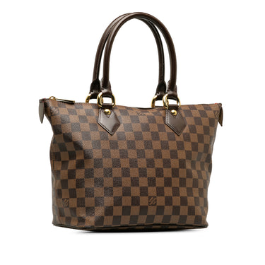 Brown Louis Vuitton Damier Ebene Saleya PM Handbag - Designer Revival