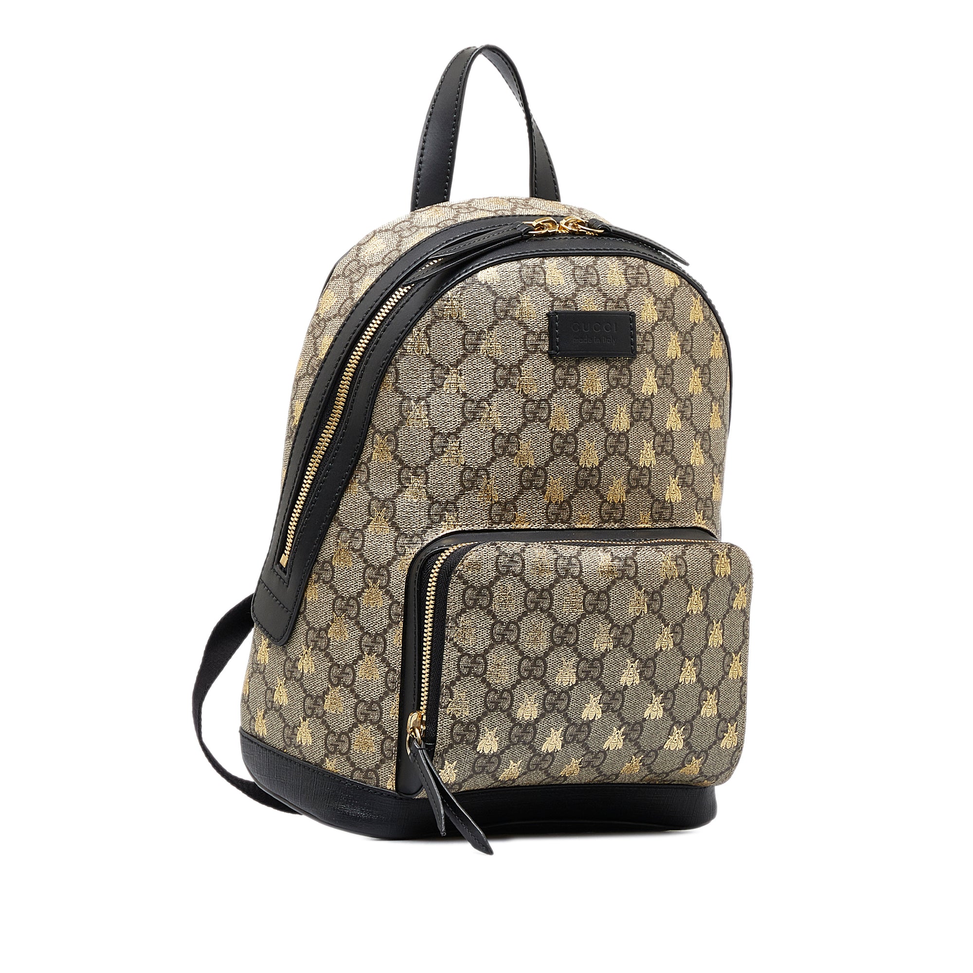 Brown Gucci GG Supreme Bee Backpack – Designer Revival