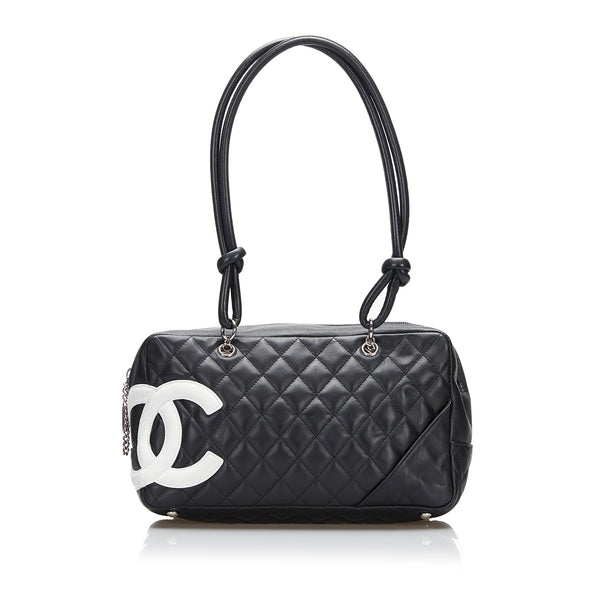 Chanel Neutrals Travel Ligne Bowler Bag