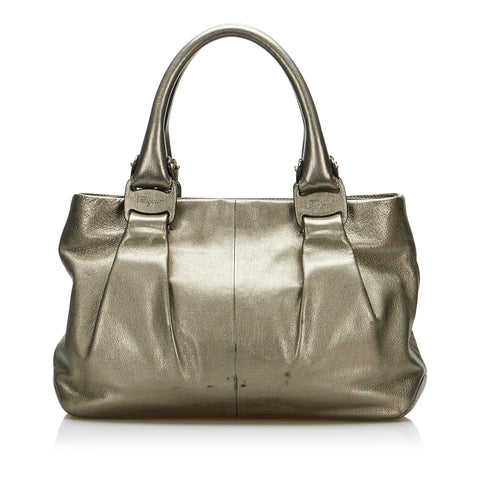 Gold Ferragamo Vara Handbag