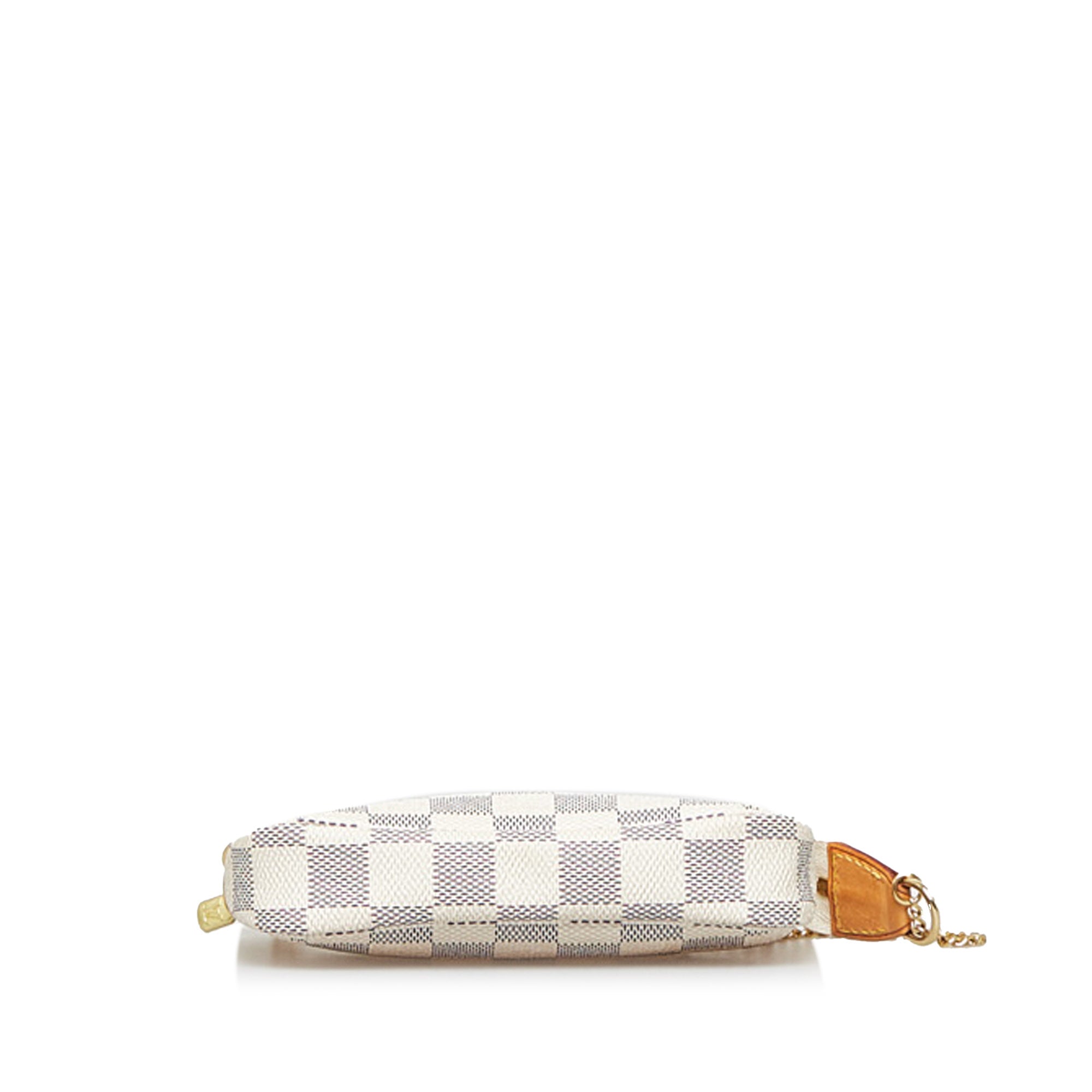 White Louis Vuitton Damier Azur Mini Pochette Accessoire Baguette