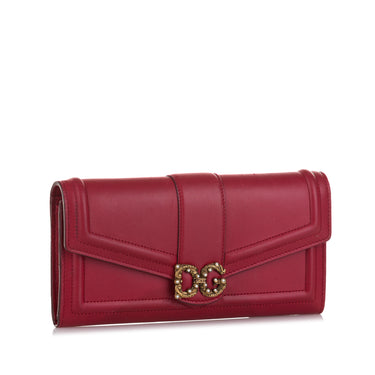 Red Dolce&Gabbana DG Love Continental Wallet - Designer Revival