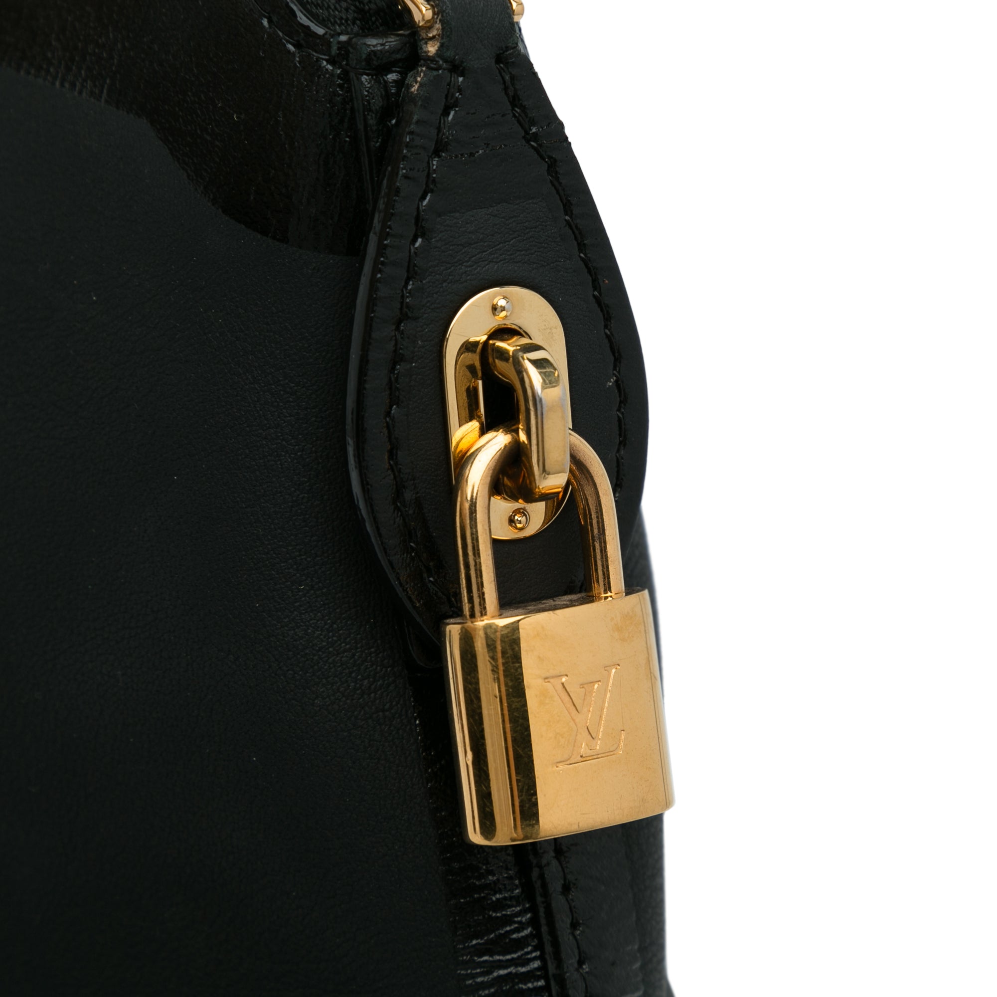 Black Louis Vuitton Cuir Obsession Lockit East-West Handbag