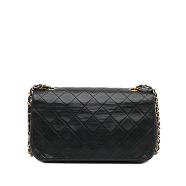 Black Chanel CC Matelasse Lambskin Flap Crossbody - Designer Revival