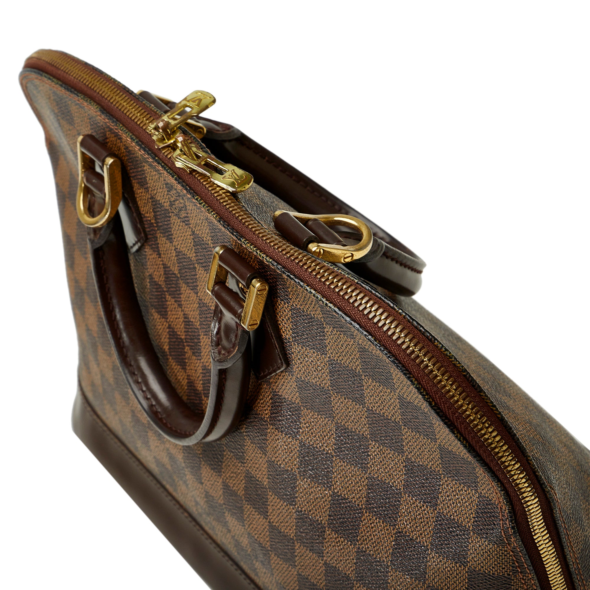 Louis Vuitton Vintage - Damier Ebene Alma PM Bag - Brown - Leather
