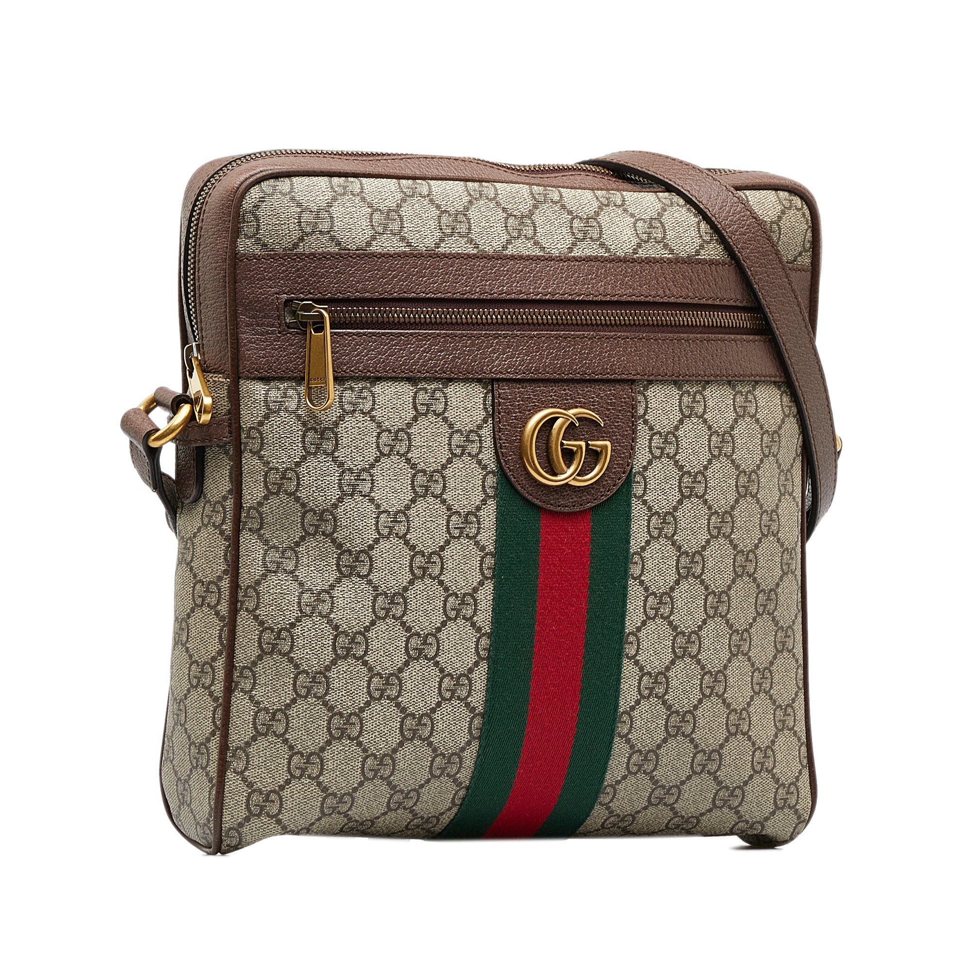 Gucci GG Supreme Large Ophidia Duffle Bag - Brown Luggage and