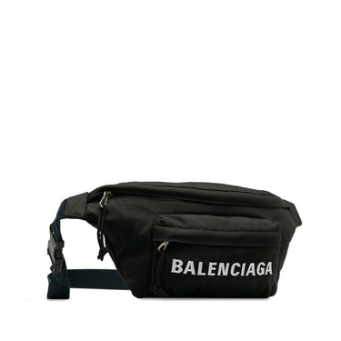 Black Balenciaga Nylon Everyday Belt Bag - Designer Revival